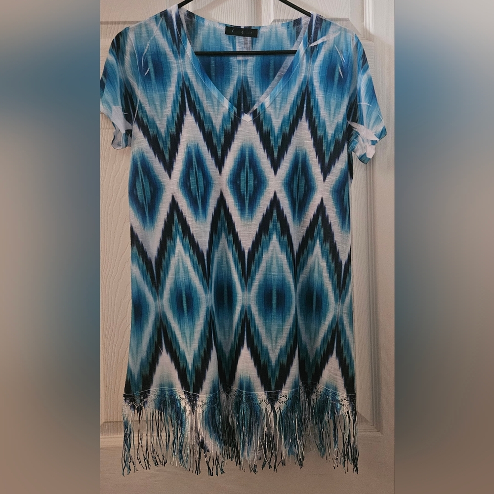 Only Nine Southwestern Print Blouse